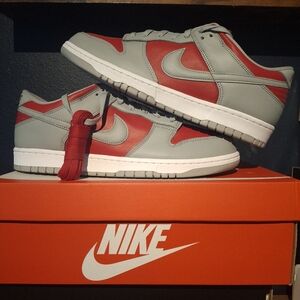 Nike Men's Red and Gray Sneakers